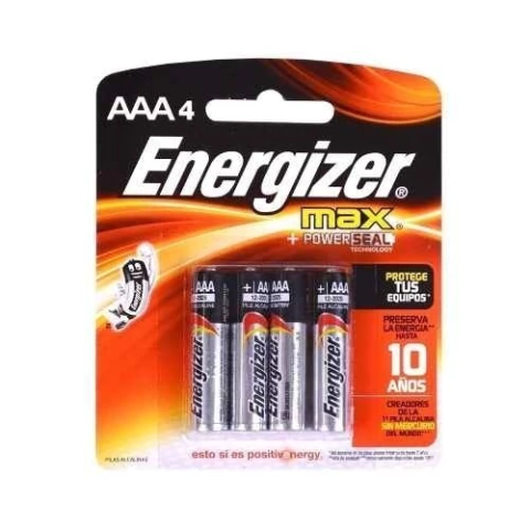 Blister 4 Pilas Alcalinas Energizer Max Aaa