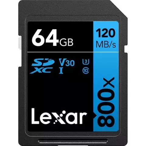 Tarjeta De Memoria Lexar 64gb High-performance 800xuhs-isdxc