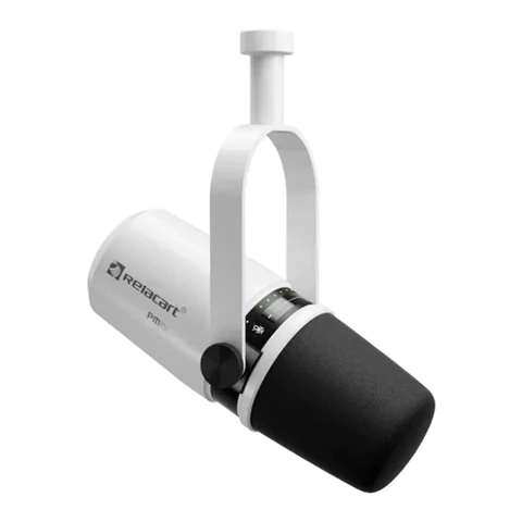 Relacart PM2. Micrófono dinámico USB y XLR para podcast, streaming y grabación de voz en internet