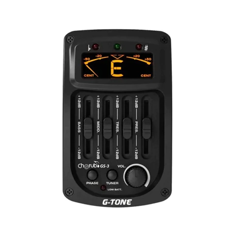 Cherub GS-3 - Preamplificador con micrófono para Guitarra Acústica - 4 bandas de EQ y Afinador - comprar online