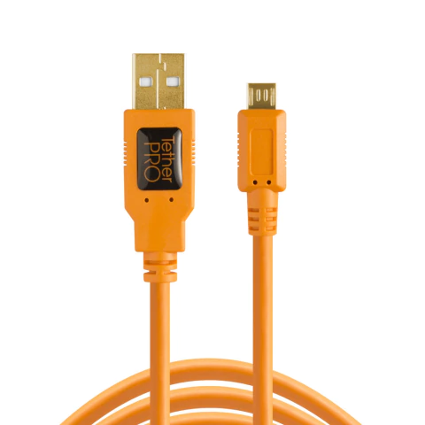 Tether Tools CU5430-ORG. Cable USB-A 2.0 a Micro-USB 5 pines de 4,5 metros - comprar online