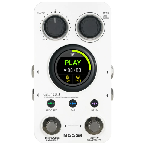 Mooer GL100. Looper estéreo y drum station. Groove, loops y ritmos en un solo pedal