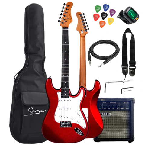 Smiger L-G1-ST Pack. Guitarra eléctrica tipo Strat con amplificador y accesorios - TecnoWestune Store