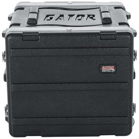 Gator GRR-8L - Rack Fight Case doble tapa de 8 unidades con manija rebatible y ruedas - comprar online
