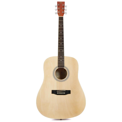 SX SD104G . Guitarra acústica dreadnought brillante con rosewood. Sonido y presencia en internet