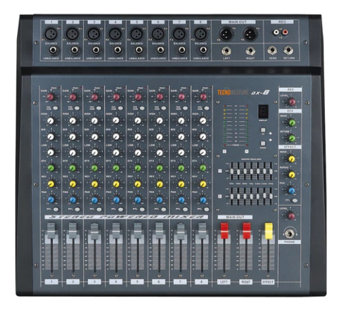 Ross DX-8 - Consola Potenciada 8 Canales Reproducción USB Lector SD