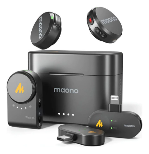 Maono WM650 PA3 - Micrófono Lavalier Inalámbrico para celulares iPhone y Android