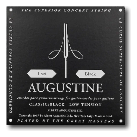 Augustine C-BK - Encordado para guitarra clásica Nylon Tensión Baja