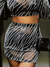 MINI SKIRT CEBRA GLITTER IMPORTADA