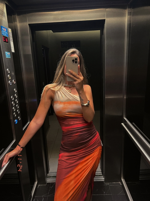VESTIDO KALA MICROTUL FORRADO UN HOMBRO IMPORTADO - comprar online
