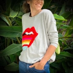 Sweater Stone Gris Large - tienda online