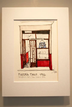 Pizzería Pirilo _ Ilustración Original en pequeño formato en internet