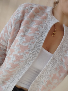casaco tricot pied poule