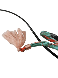 biquíni calcinha de amarrar cortininha com bojo estampado laranja marrom