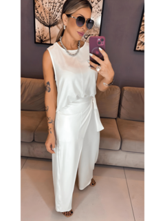 conjunto feminino regata calça envelope 
