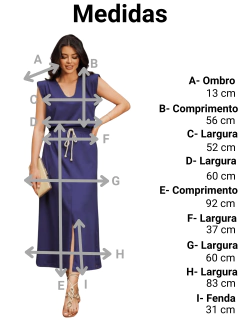 conjunto feminino azul marinho saia midi com bolsos e fenda frontal e regata muscle tee em algodão 