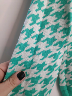 blusa em tricot pied poule