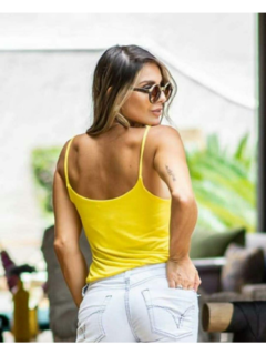 blusa alcinha amarela