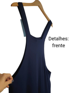 jardineira feminina preta com bolsos 