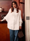 poncho tricot feminino