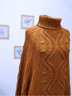 poncho tricot feminino