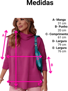 blusa tricot gola alta 