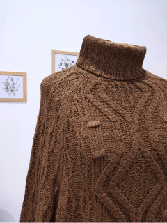 poncho tricot feminino