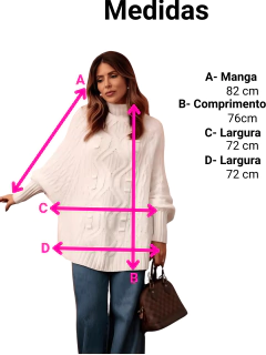 poncho tricot feminino