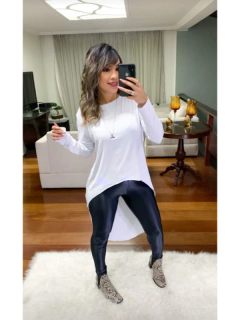 blusa feminina manga longa mullet 
