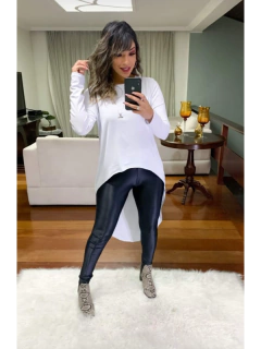 blusa feminina manga longa mullet 