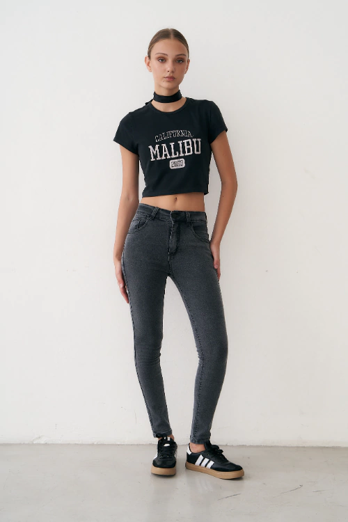 SKINNY GRAFITTO SISA DENIM