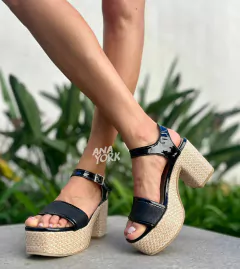 Sandalia taco separado yute - comprar online
