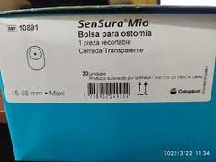 SenSura® Mio 1 pieza bolsa cerrada transparente maxi recortable 15-55mm caja x 30u codigo 10891 COLOPLAST
