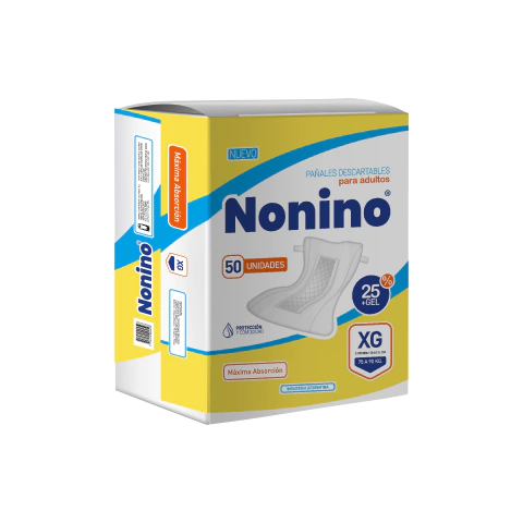 PAÑAL ADULTO RECTO XG x 50 u x 2 paquetes NONINO
