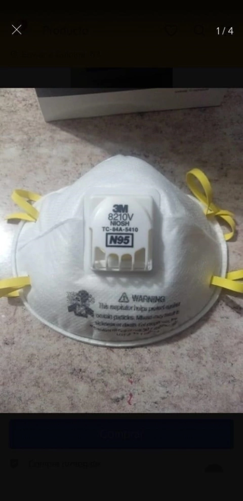 RESPIRADOR PARA PARTICULAS 8210V, N95, caja x 20unidades