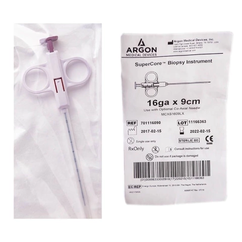AGUJA BIOPSIA SEMI SUPERCORE  16G x 9cm  ARGON