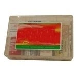 BOTIQUIN 10 ELEMENTOS PRACTICO N° 102, EN POLIESTIRENO CRISTAL SEMI-RIGIDO CON BISAGRA Y CIERRE - comprar online