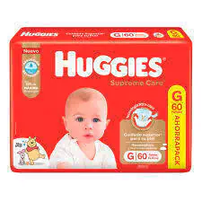 HUGGIES SUPREME CARE G (grande) M. ahorro 2 paq x 60 unidades