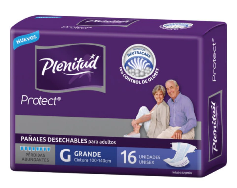 Plenitud Protect pañales elastizados Gde 4×16 10hs