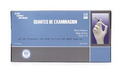 GUANTES EXAMINACION SIN POLVO TEXTURIZADOS TALLA L Caja x 100u VELEZ