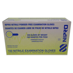 Guantes examen de nitrilo "Negros" caja x 100U Talla S (SMALL) NIPRO - comprar online