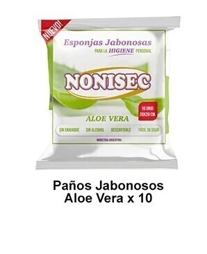Esponja jabonosa con aloe x 10u pack x 20 paq NONISEC