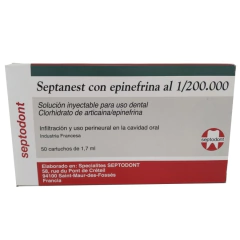 ANESTESIA SEPTANEST 1/200.000 C/EPINEFRI - comprar online