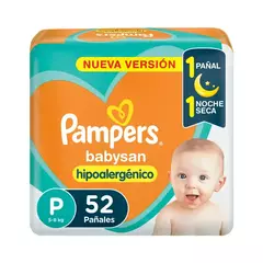 PAMPERS BABYSAN HIPERPACK P (Pequeño) x 52unidades x 4 paquetes -Pampers naranja_