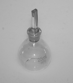 Picnometro sin termometro de vidrio 25ML DAGON caja x 12 unidades