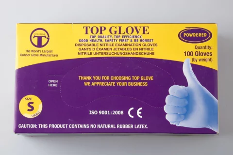 GUANTES DE EXAMINACION DE NITRILO talle L CJA X 100u TOP GLOVE