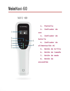 VEIN NAVI 60 Localizador/iluminacion de venas MEDCAPTAIN - insumotienda
