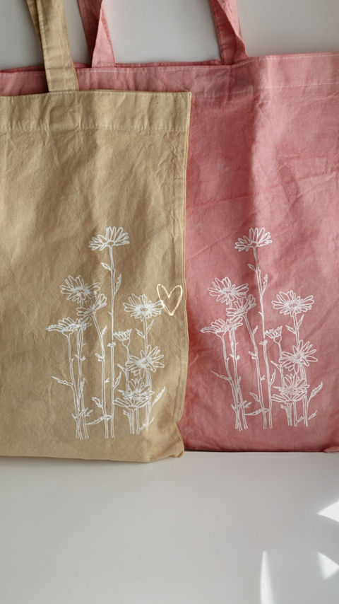 Tote Bag Teñida Margaritas - comprar online