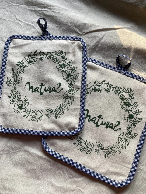 Agarraderas de lienzo de algodón Estampadas - tienda online