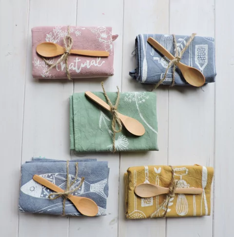 Repasadores Teñidos con Cucharita de Madera - comprar online